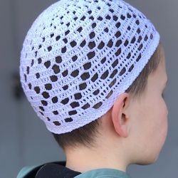 Hipsters crocheted skull cap kufi cotton