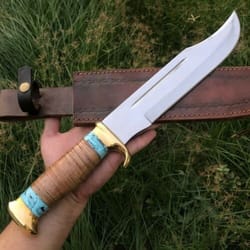 d2 blade mastery: custom handmade crocodile dundee bowie knife with d2 tool steel - ideal gift for men by bm