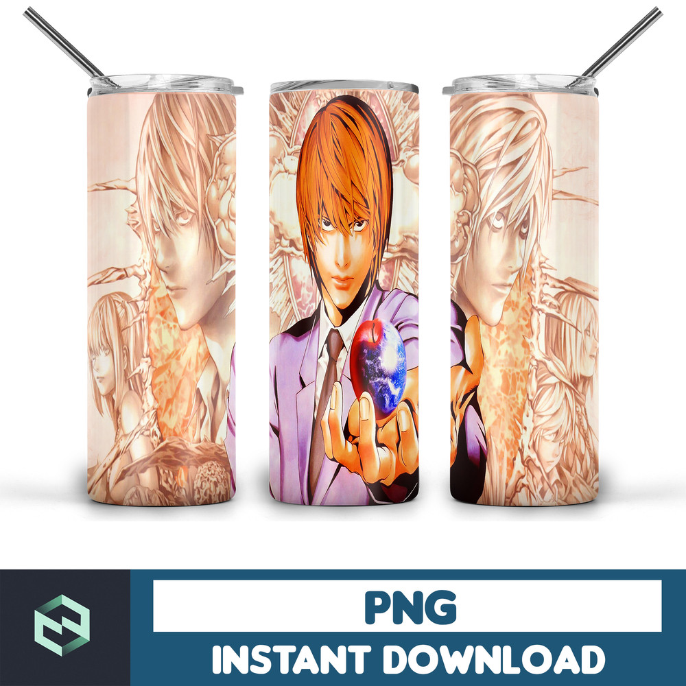 Death Note tumbler design, 20 oz skinny tumbler design, sublimation image, tumbler wrap, Death Note cup, Death Note sublimation, tumbler (19).jpg