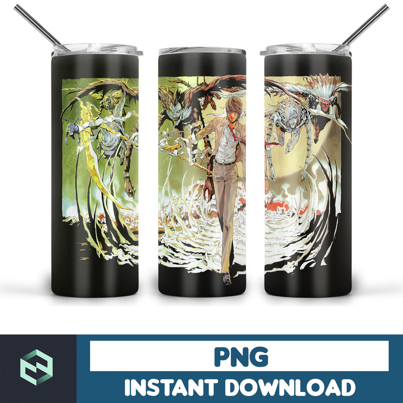 Death Note tumbler design, 20 oz skinny tumbler design, sublimation image, tumbler wrap, Death Note cup, Death Note sublimation, tumbler (24).jpg
