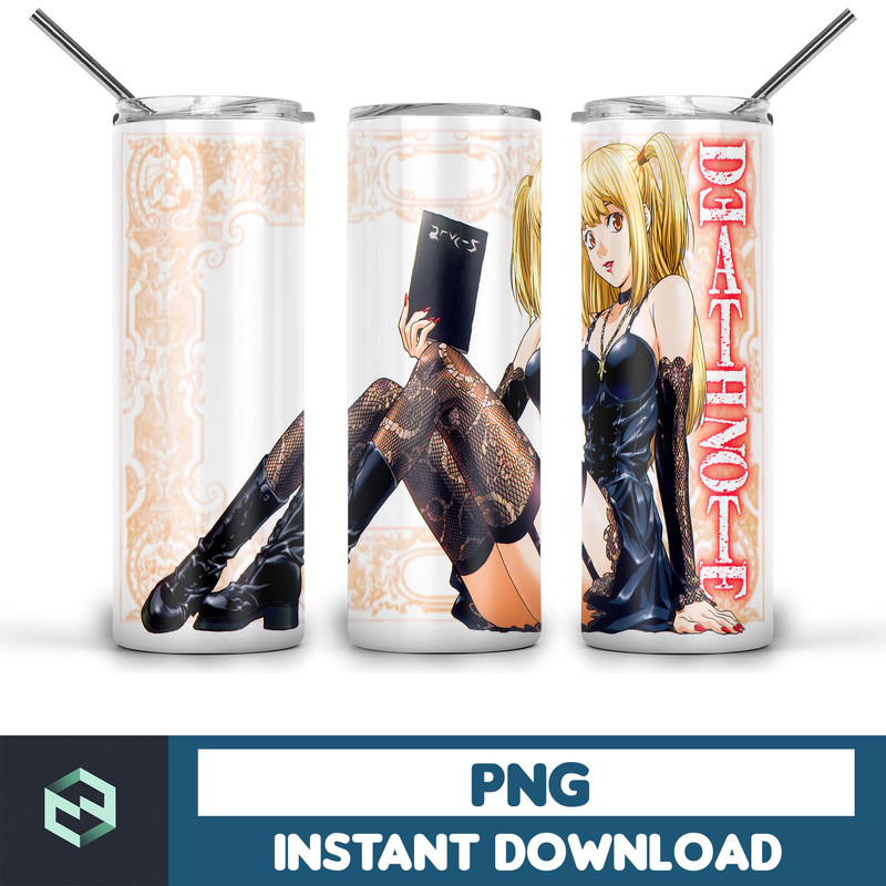 Death Note tumbler design, 20 oz skinny tumbler design, sublimation image, tumbler wrap, Death Note cup, Death Note sublimation, tumbler (26).jpg