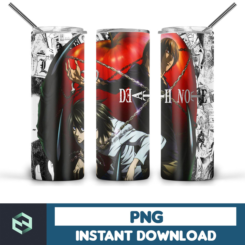 Death Note tumbler design, 20 oz skinny tumbler design, sublimation image, tumbler wrap, Death Note cup, Death Note sublimation, tumbler (29).jpg