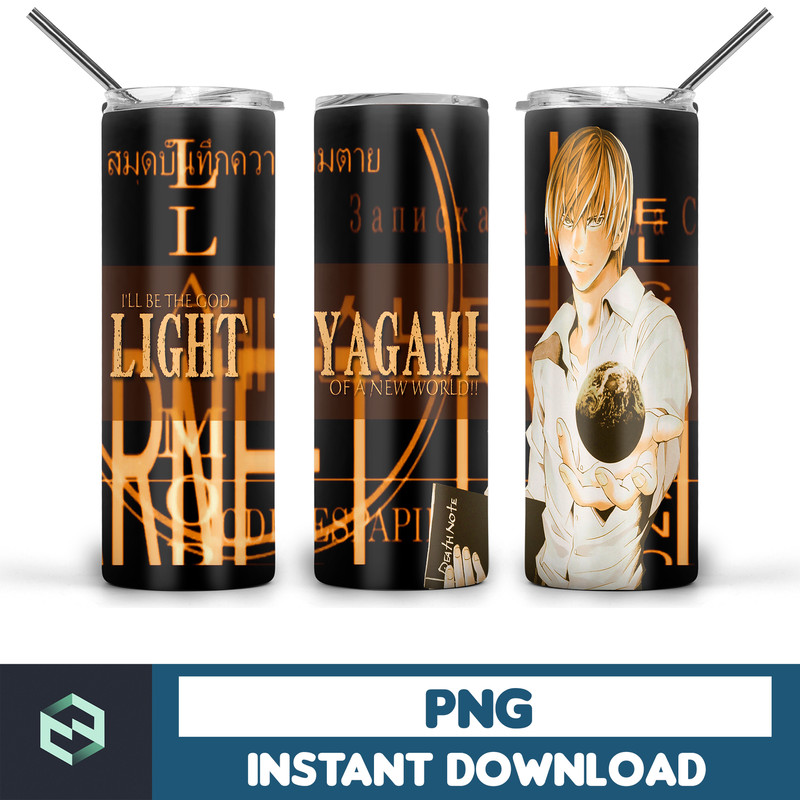 Death Note tumbler design, 20 oz skinny tumbler design, sublimation image, tumbler wrap, Death Note cup, Death Note sublimation, tumbler (34).jpg