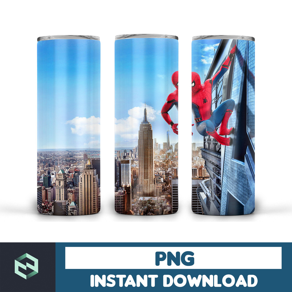 Spiderman tumbler design, 20 oz skinny tumbler design, sublimation image, tumbler wrap, Spiderman cup, Spiderman sublimation, tumbler design (10).jpg