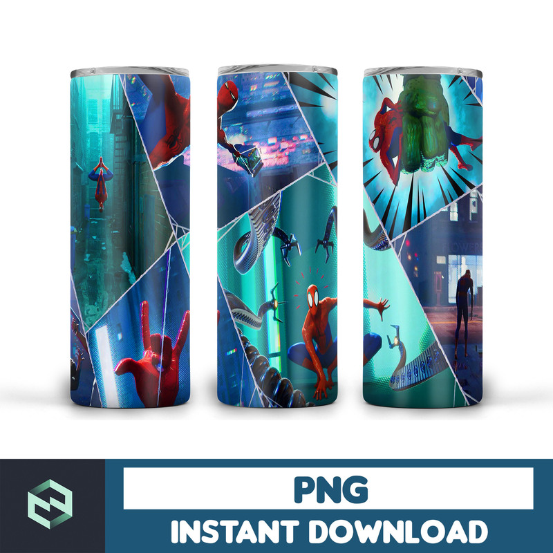 Spiderman tumbler design, 20 oz skinny tumbler design, sublimation image, tumbler wrap, Spiderman cup, Spiderman sublimation, tumbler design (19).jpg