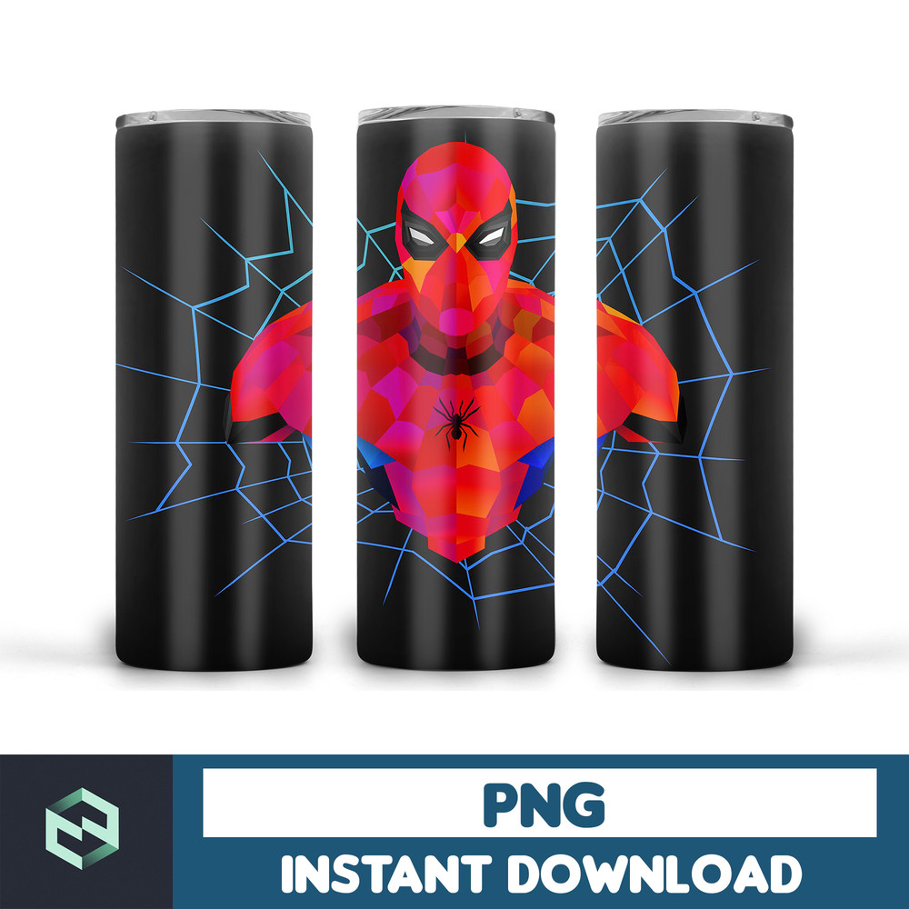 Spiderman tumbler design, 20 oz skinny tumbler design, sublimation image, tumbler wrap, Spiderman cup, Spiderman sublimation, tumbler design (26).jpg
