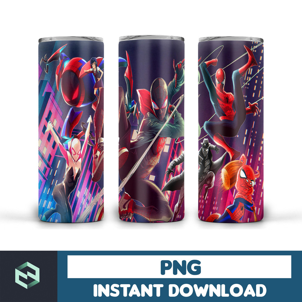 Spiderman tumbler design, 20 oz skinny tumbler design, sublimation image, tumbler wrap, Spiderman cup, Spiderman sublimation, tumbler design (31).jpg