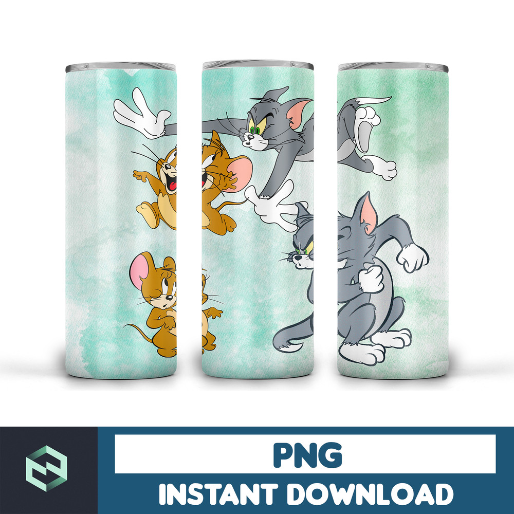 Tom and Jerry tumbler design, 20 oz skinny tumbler design, sublimation image, tumbler wrap, tom and jerry cup, tom and jerry sublimation (9).jpg