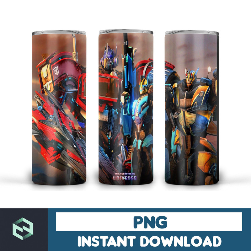 Transformers tumbler design, 20 oz straight and taper tumbler design, sublimation image, tumbler wrap transformers sublimation (29).jpg