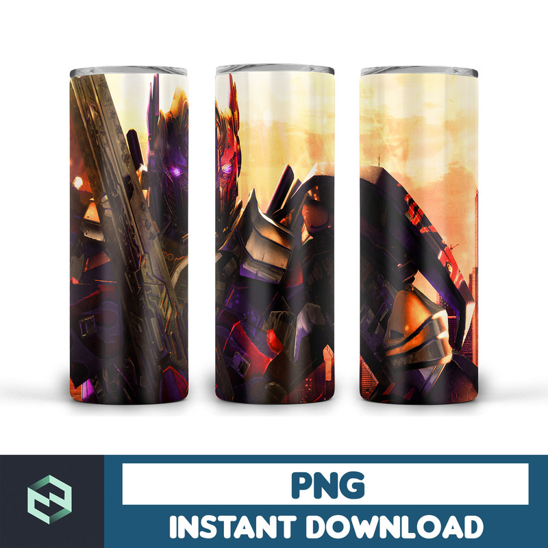 Transformers tumbler design, 20 oz straight and taper tumbler design, sublimation image, tumbler wrap transformers sublimation (30).jpg