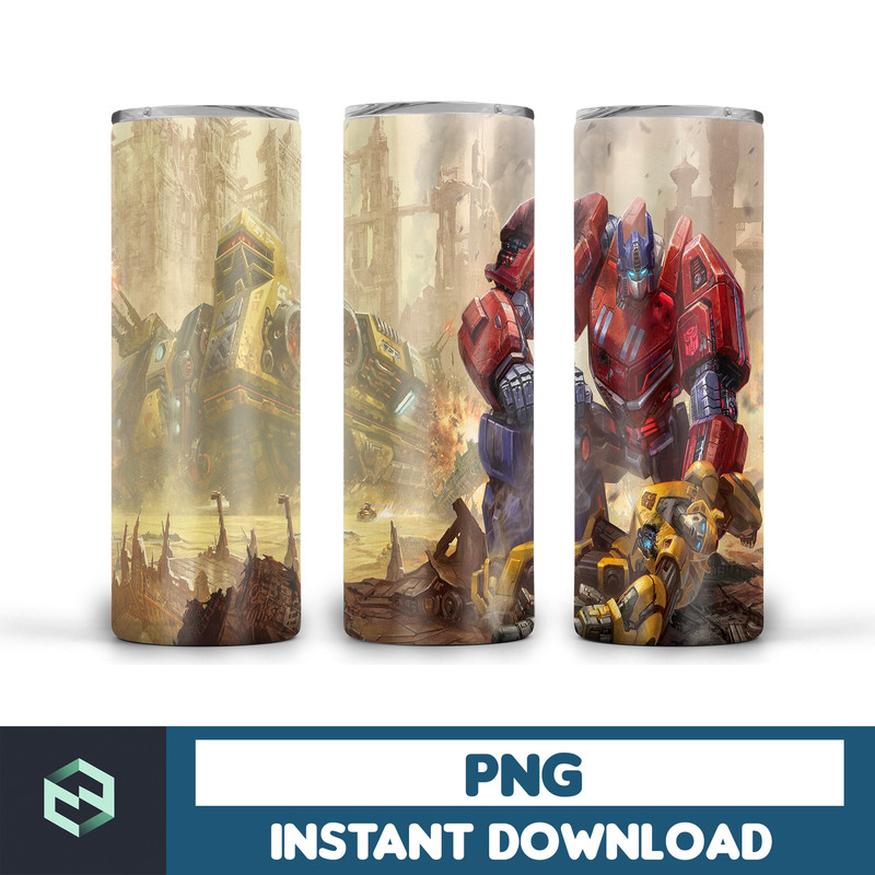 Transformers tumbler design, 20 oz straight and taper tumbler design, sublimation image, tumbler wrap transformers sublimation (32).jpg