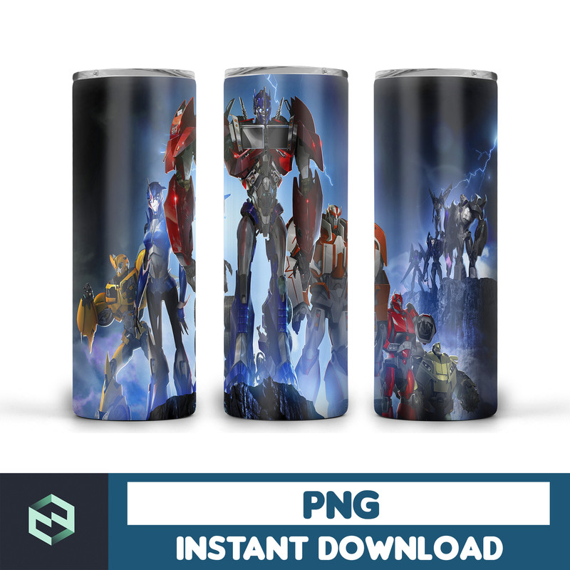 Transformers tumbler design, 20 oz straight and taper tumbler design, sublimation image, tumbler wrap transformers sublimation (39).jpg