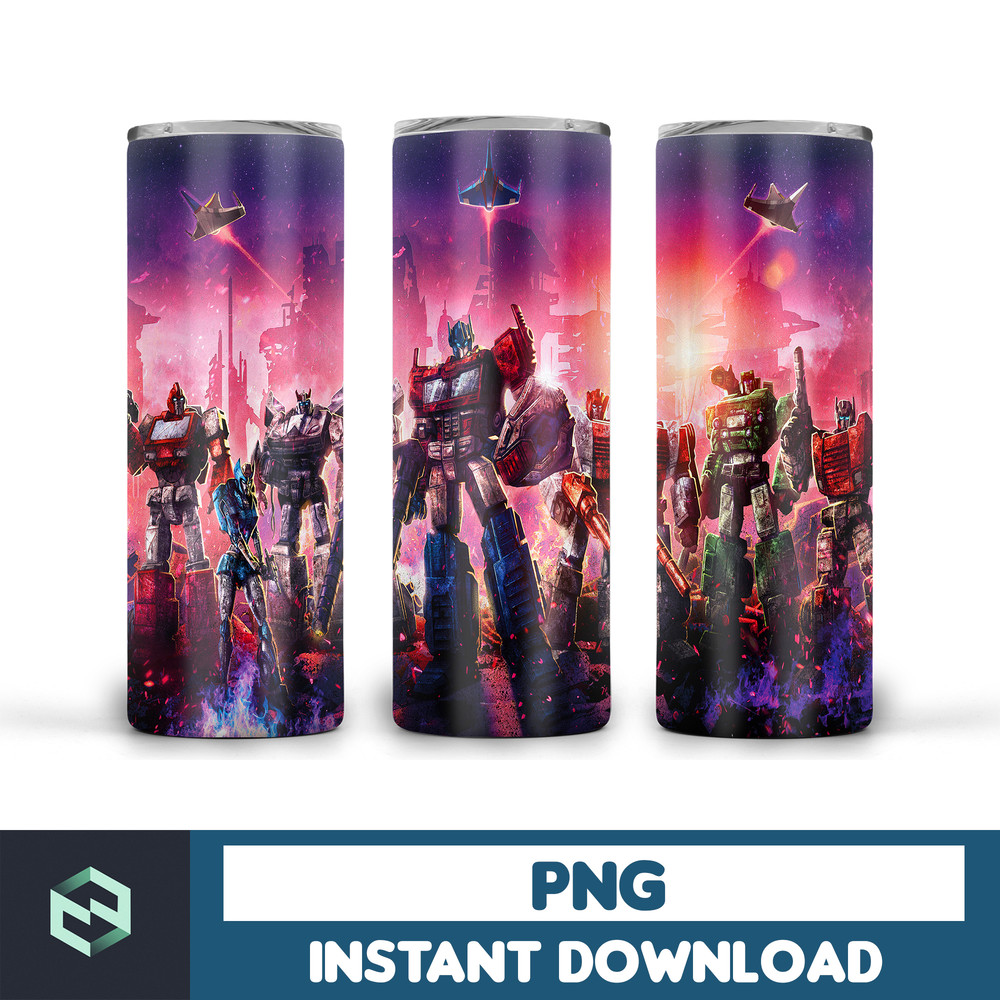 Transformers tumbler design, 20 oz straight and taper tumbler design, sublimation image, tumbler wrap transformers sublimation (45).jpg