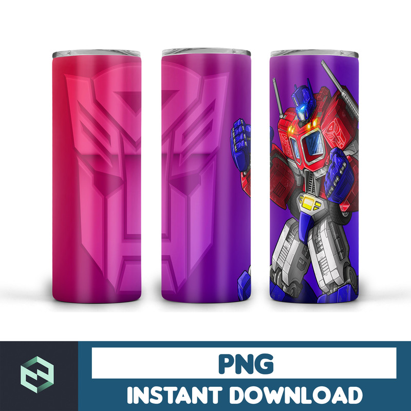 Transformers tumbler design, 20 oz straight and taper tumbler design, sublimation image, tumbler wrap transformers sublimation (46).jpg