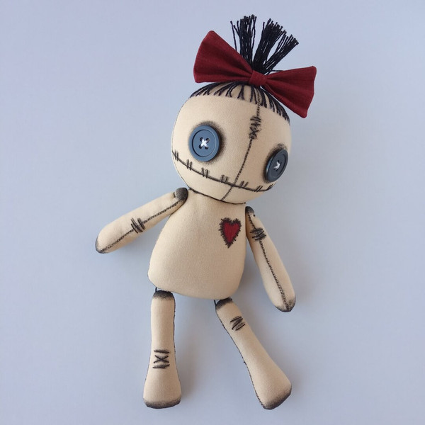 voodoo-doll-with-bow-handmade
