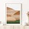 Three abstract posters with mountains in terracotta colors