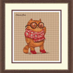 cat scientist cross stitch pattern, funky cat cross stitch chart, cute cross stitch, cat cross stitch, digital pdf file