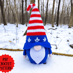 Patriotic gnome USA