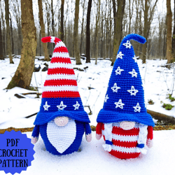 Patriotic gnomes USA,Set 2 in 1