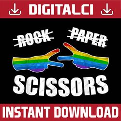rock paper scissors lgbt-q gay pride proud ally rainbow flag lgbt month png sublimation design