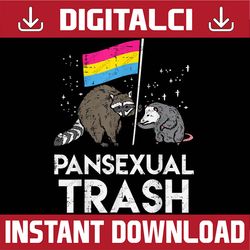 pansexual trash raccoon opossum funny lgbtq pan pride lgbt month png sublimation design