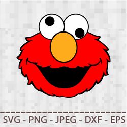 sesame street cookie monster elmo collection svg png jpeg digital cut vector files for silhouette studio cricut design