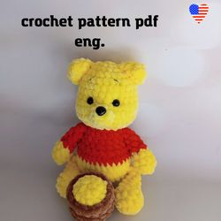 Crochet pattern, Winnie the Pooh, PDF  ENGLISH, Amigurumi
