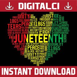juneteenth heart word cloud black freedom juneteenth juneteenth, black history, black power, black woman, since 1865 png
