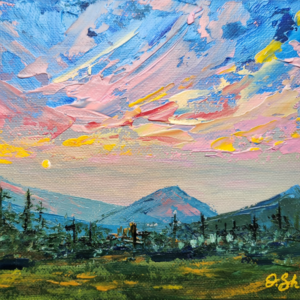 Oil painting mountain landscape 2 Olga Shmyrova.jpg