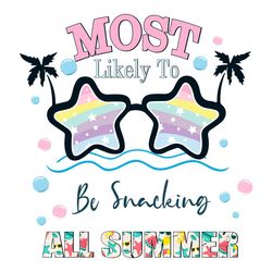 most likely to be snacking all summer svg, disney svg