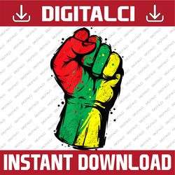 black history month fist black power black history, black power, black woman, since 1865 png sublimation
