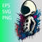 Extraterrestrial Terror Alien Horror T-Shirt Design template.png