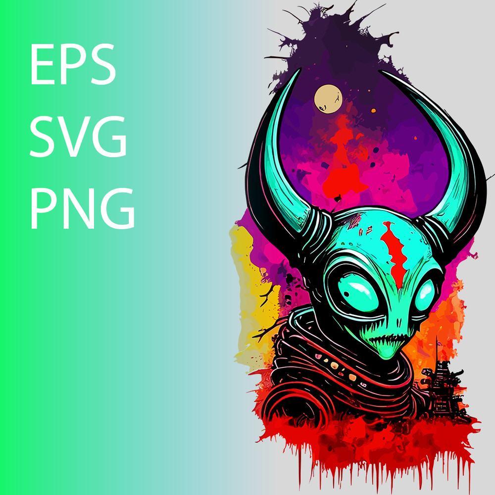 Cosmic Horror Alien Horror T-Shirt Design template.jpg