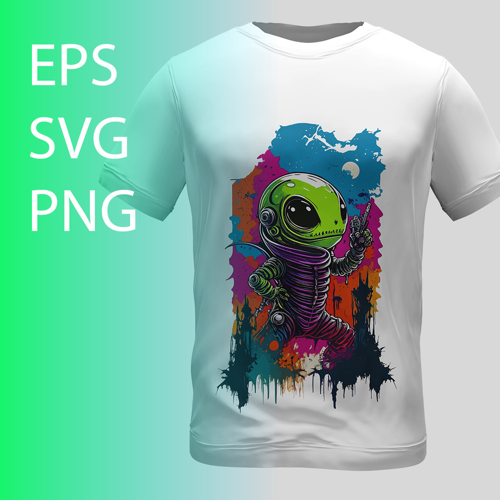 The Aliens Are Coming Horror T-Shirt Design template mockup.jpg