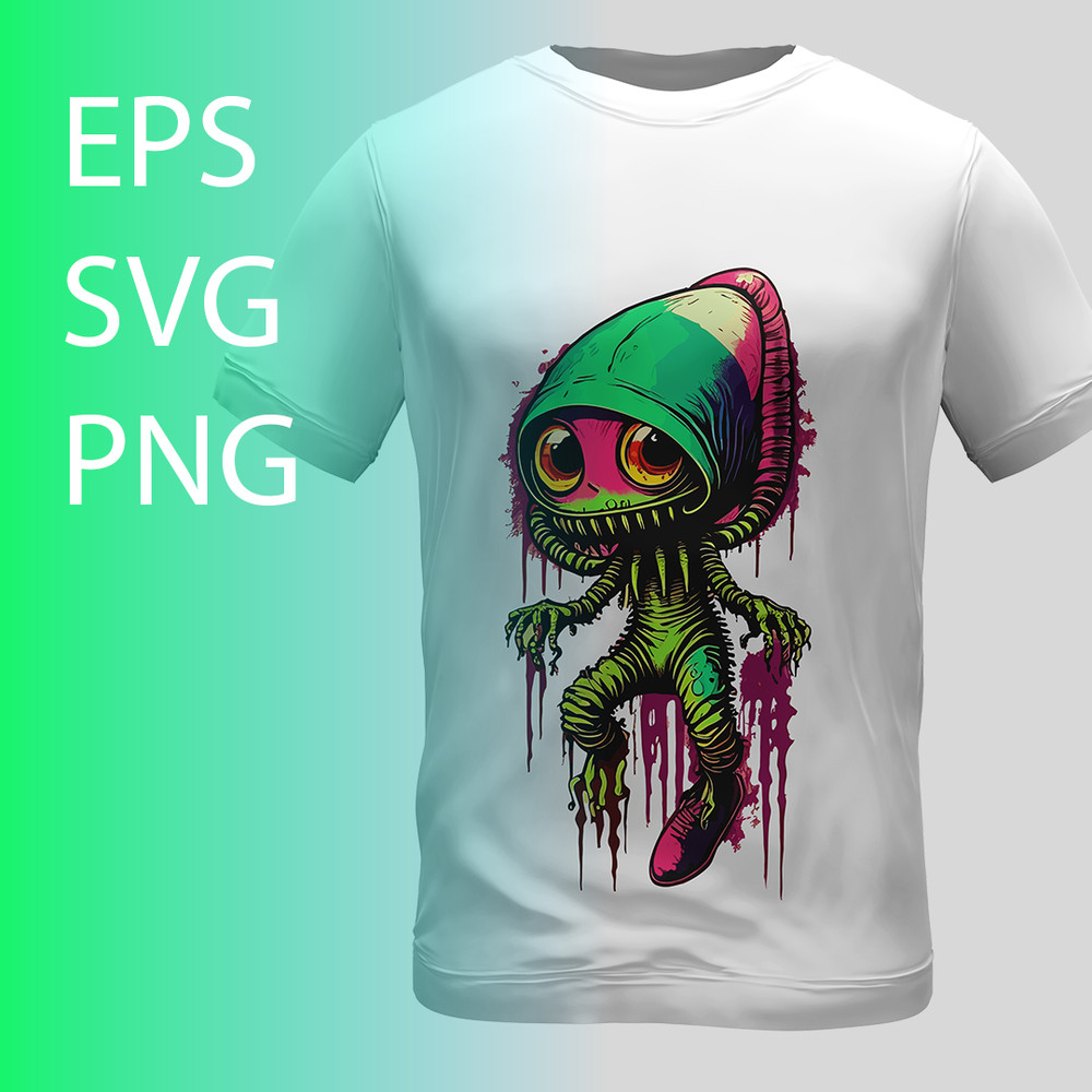 Horror from the Stars Alien Horror T-Shirt Design template mockup.jpg