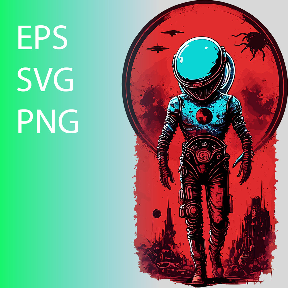 Invasion of the Otherworldly Alien Horror T-Shirt Design template.jpg