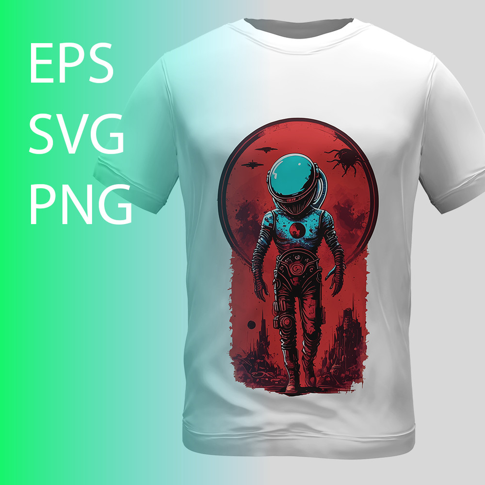 Invasion of the Otherworldly Alien Horror T-Shirt Design template mockup.jpg