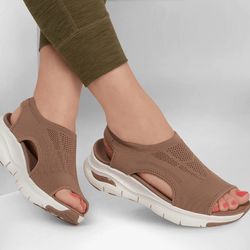 slingback orthotic anti-ache slide sandals | washable summer thick-soled sandals | pain-relieving mesh sandals