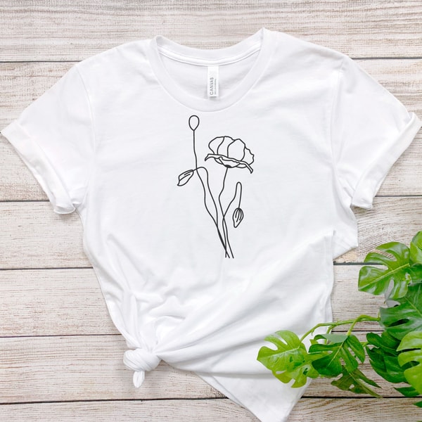 Poppy Dfx File Poppy Svg Outline Flowers File for Cricut Poppies dxf for la - Inspire ...