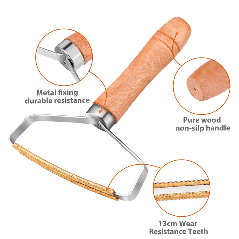 Wooden Handle Lint Remover 5