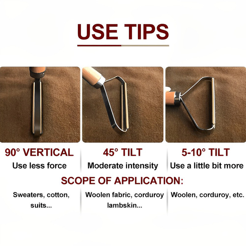 Wooden Handle Lint Remover 4