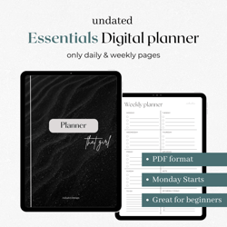 undated digital planner - digital planning, personal planner, notability planner, minimal planner, ipad planner