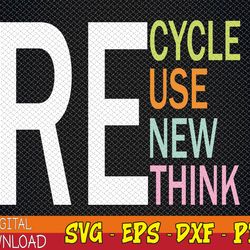 recycle reuse renew rethink crisis environmental activism svg, eps, png, dxf, digital download