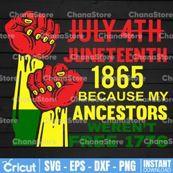 juneteenth svg, juneteenth 1865 because my ancestors weren't free in 1776 svg, black power svg, freedom day,
