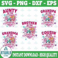 personalized name birthday girl png, dog birthday family png, girl birthday matching shirts, custom birthday shirts, spe