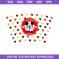 Mickey Coffee Wrap Svg, Disey Fuel Svg, Starbucks Cup 24 Oz Svg, Png Pdf Dxf Eps File