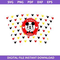 mickey coffee wrap svg, disey fuel svg, starbucks cup 24 oz svg, png pdf dxf eps file
