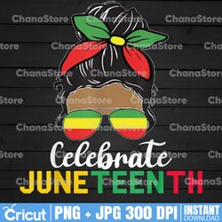 black women messy bun celebrate juneteenth independence day png, black women black pride, celebrate juneteenth png,