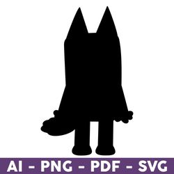 bluey silhouette svg, bluey and bingo svg, dog svg, bluey dog svg, cartoon dog svg, cartoon svg - download file