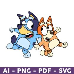 bluey and bingo svg, bluey svg, bingo svg, dog svg, bluey dog svg, cartoon dog svg, cartoon svg - download file